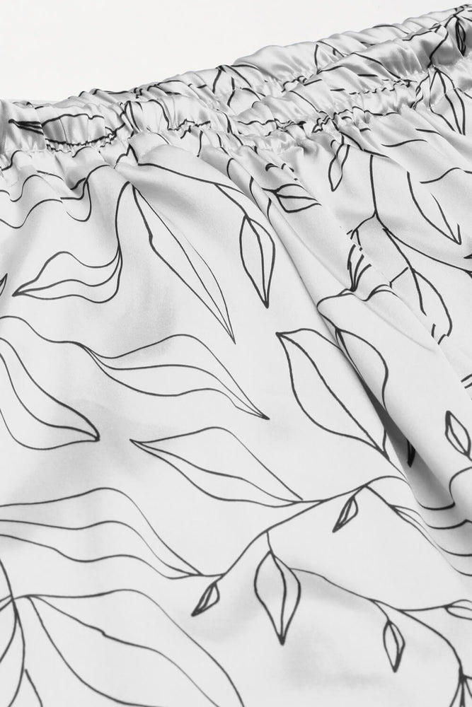 Load image into Gallery viewer, LEAVES MONOCHROME NIGHTWEAR SET
