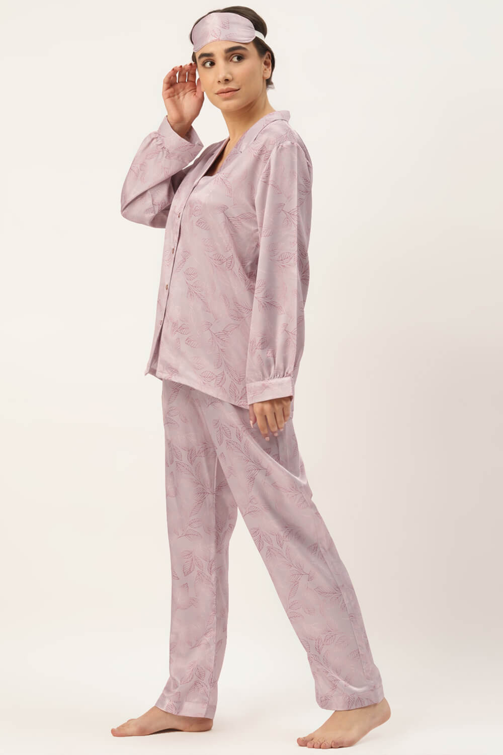 LEAVES ROSE GOLD NIGHTWEAR SET