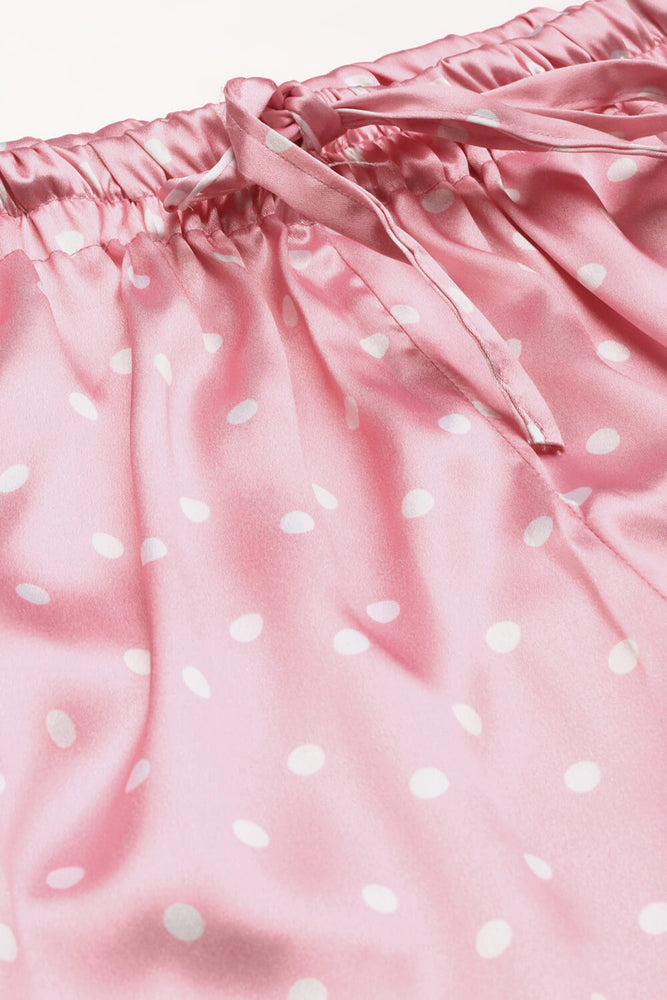 Load image into Gallery viewer, POLKA PINK NIGHTWEAR SET
