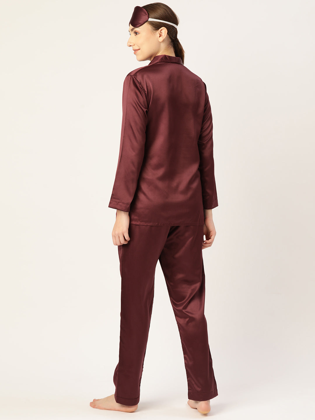 Marsala Satin Nightwear Set