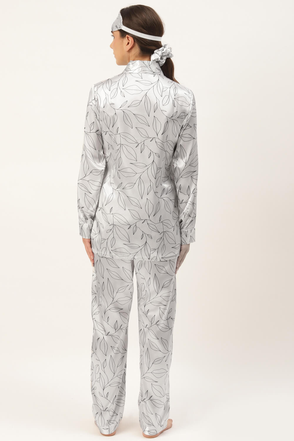 LEAVES MONOCHROME NIGHTWEAR SET