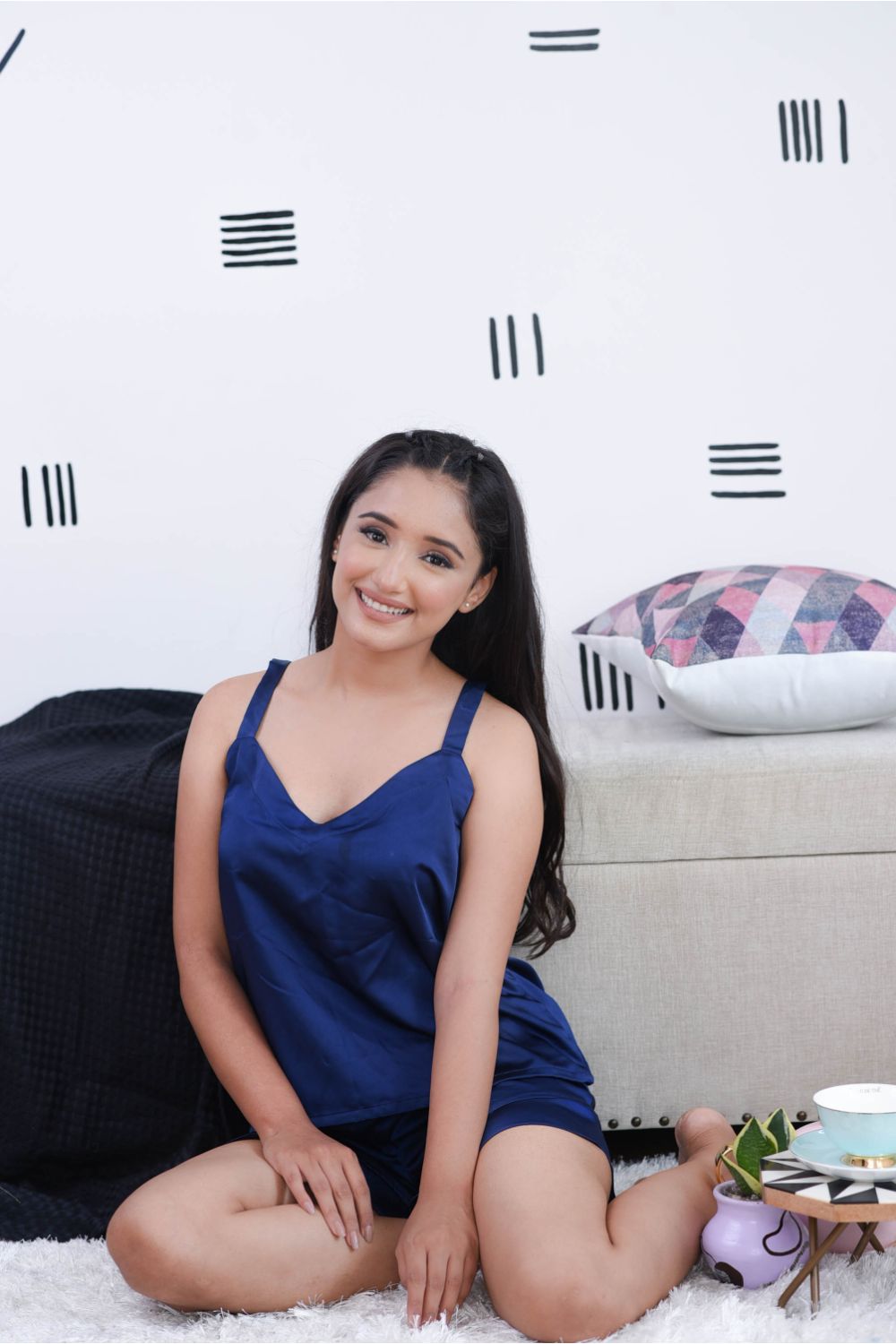 SPAGHETTI SET: BLUE NIGHTWEAR SET