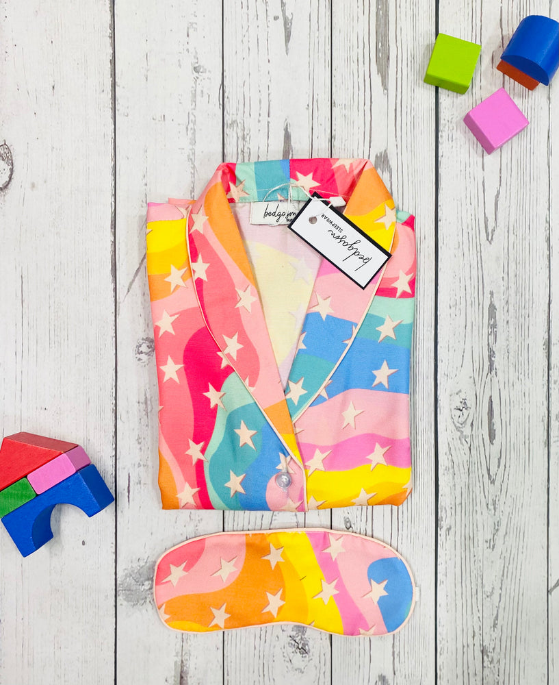 Load image into Gallery viewer, Rainbow Stars - Pajama Set Nightwear Set
