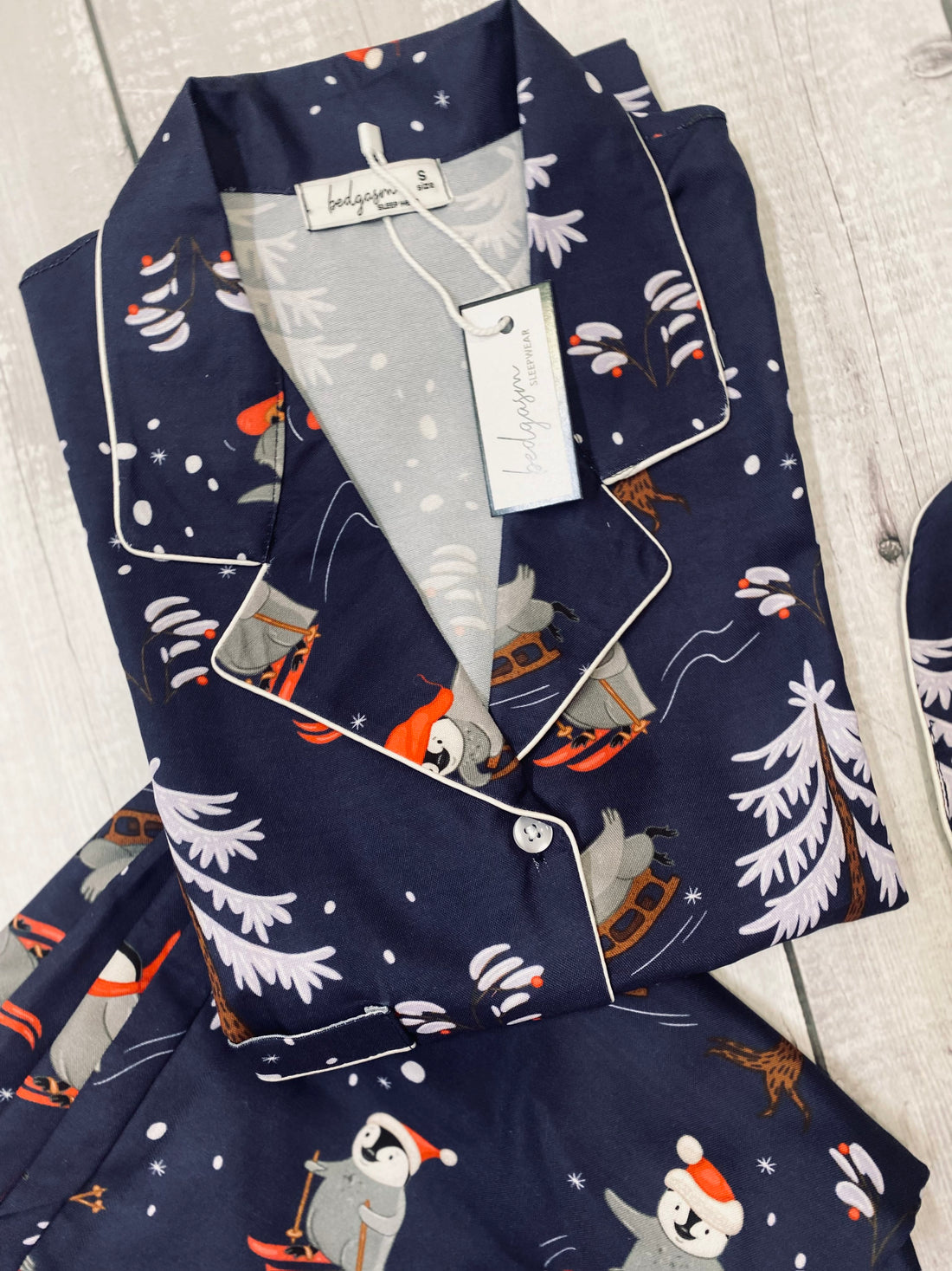 White Christmas Men Nightwear Set