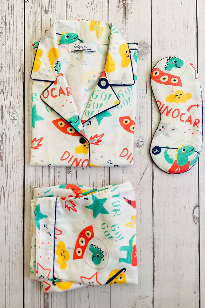 Load image into Gallery viewer, Dino Car Kids Nightwear Set
