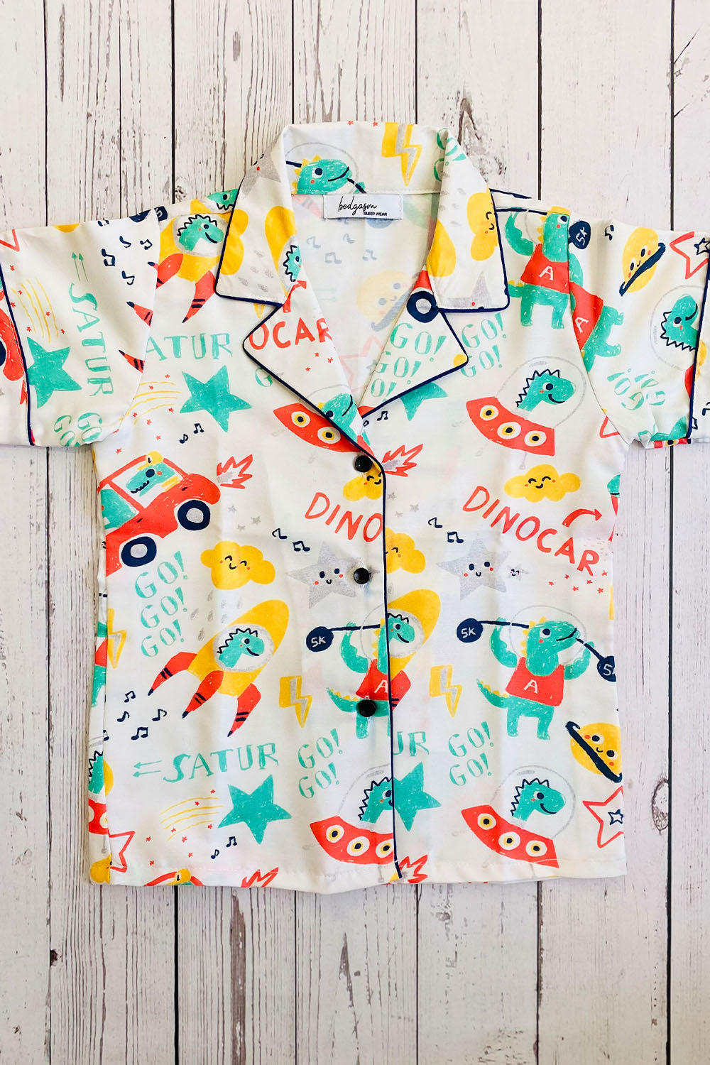 Dino car Men Nightwear Set