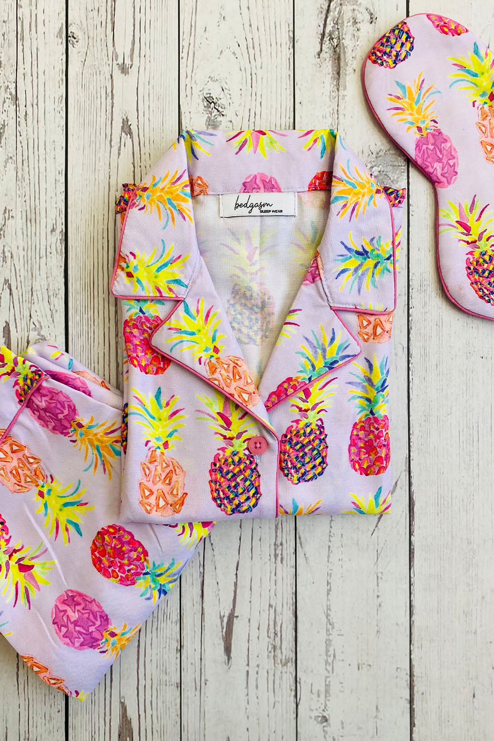 Lilac Pineapple Kids Nightwear Set