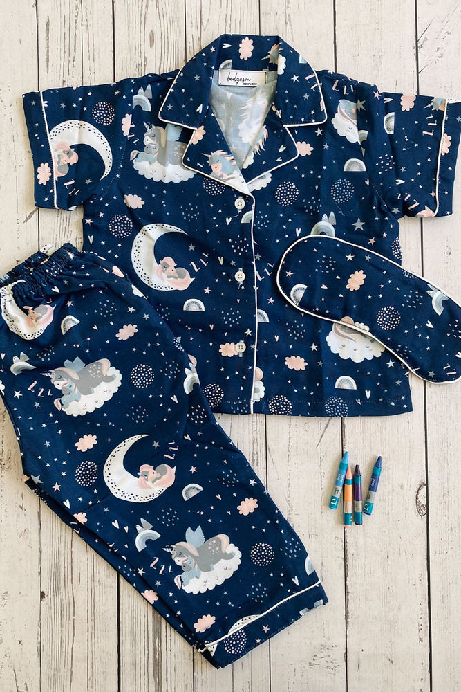 Load image into Gallery viewer, Sleeping Unicorn Kids Nightwear Set
