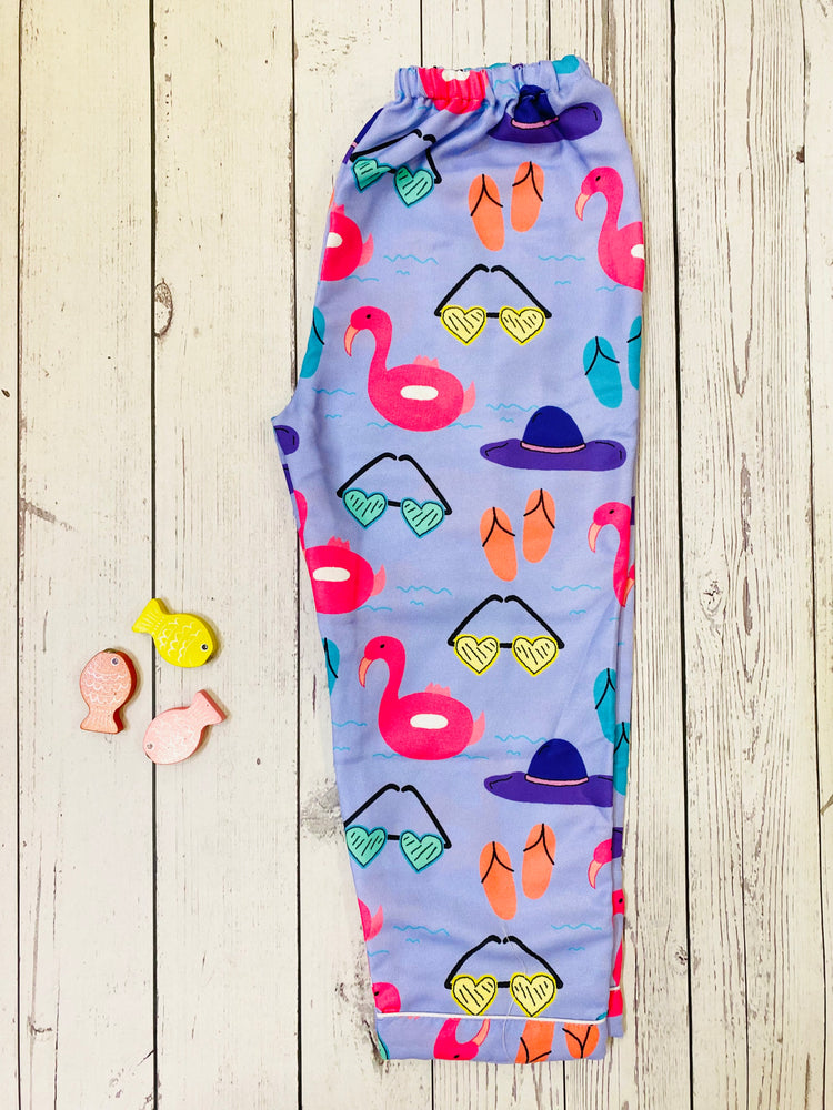 Load image into Gallery viewer, Flamingo Float Kids Nightwear Set
