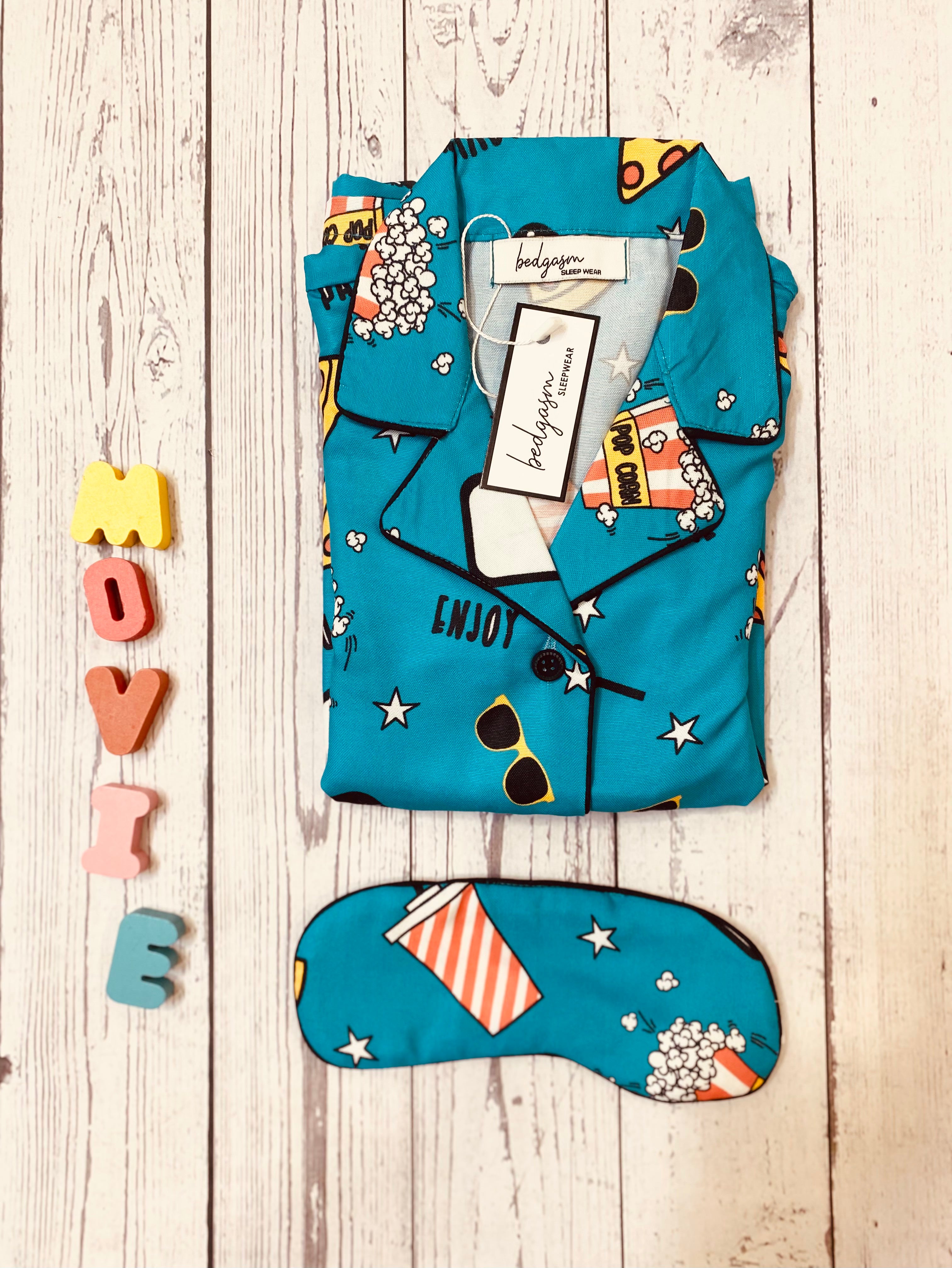 Movie Popcorn Men Nightwear Set