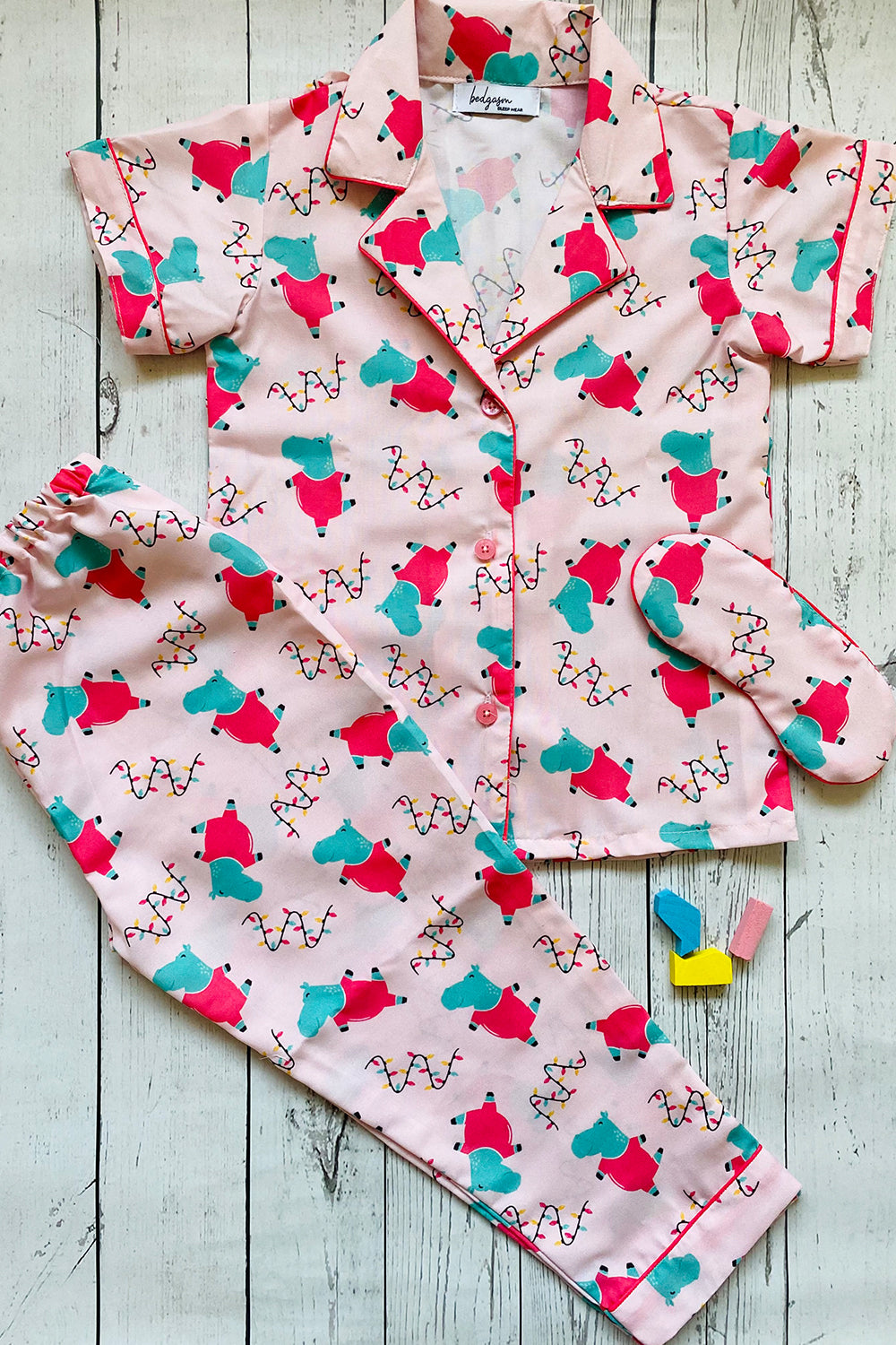 Dancing Hippos Kids Nightwear Set